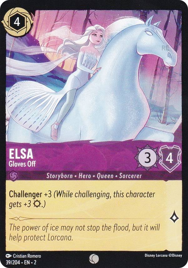 ロルカナ　エルサ ELSA 英語版　4枚セット　Disney Lorcana Elsa - Spirit of Winter / エルサ - 冬の精霊 The First Chapter