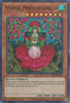 遊戯王 SESL-EN041 椿姫ティタニアル Tytannial, Princess of Camellias (英語版 1st Edition スーパーレア) Secret Slayers画像