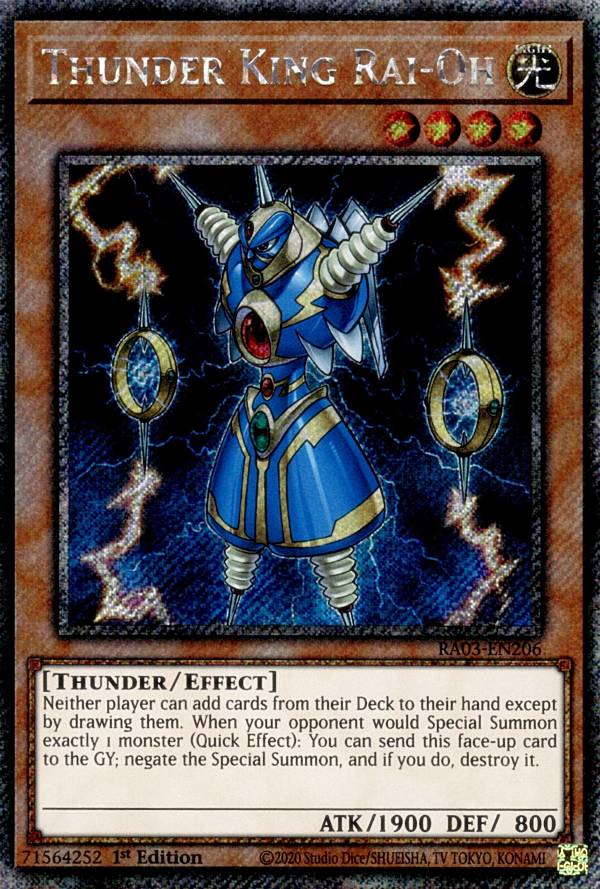 遊戯王 ライオウ 英語版 シークレット 3枚 楽天市場】遊戯王 RA03-EN206 Thunder King Rai-Oh ライオウ