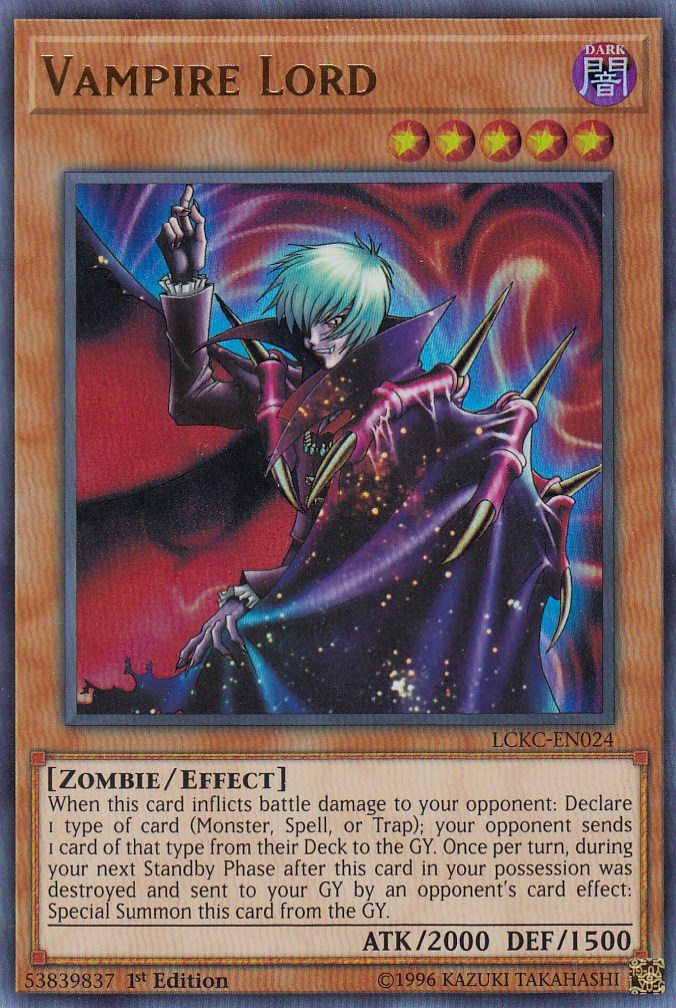 遊戯王 LCKC-EN024 ヴァンパイア・ロード Vampire Lord(英語版 1st Edition ウルトラレア) Legendary Collection画像