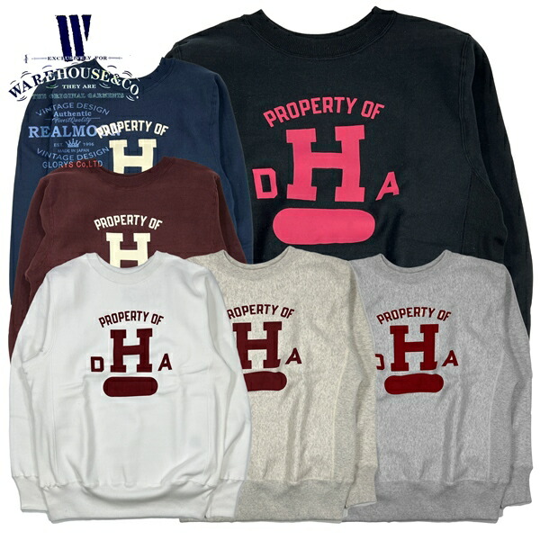 WAREHOUSE リバーススタイル・スウェット No.WHC-483DHA \