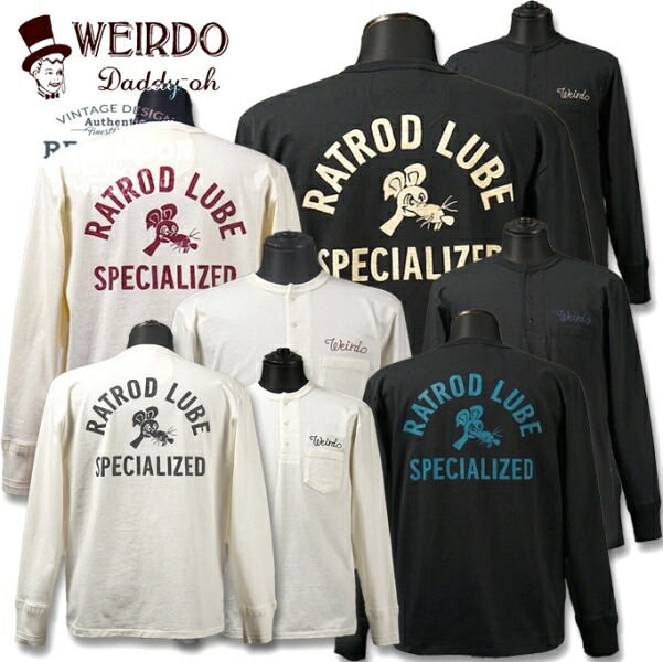WEIRDO L/Sヘンリーのど首Tee No.WRD24AW14 \