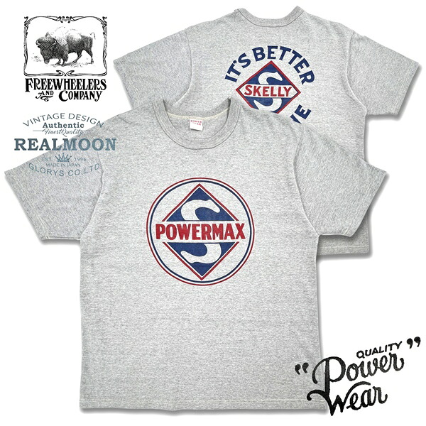 FREEWHEELERS TEE No.2525008 ミックスグレー "スケリー" フリーホイーラーズ 半袖 Tシャツ メンズファッション アメカジ｜リアルムーン　店 10,868円