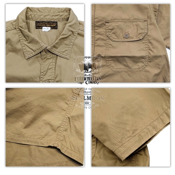 フリーホイーラーズ Freewheelers ミリタリー 値打ち半袖プルオーバーno メンズファッション アメカジ Union Special Overalls 1930 1940s Civilian Military Style Colthingmilitary Utility Short Sleeve Shirt Damienrice Com