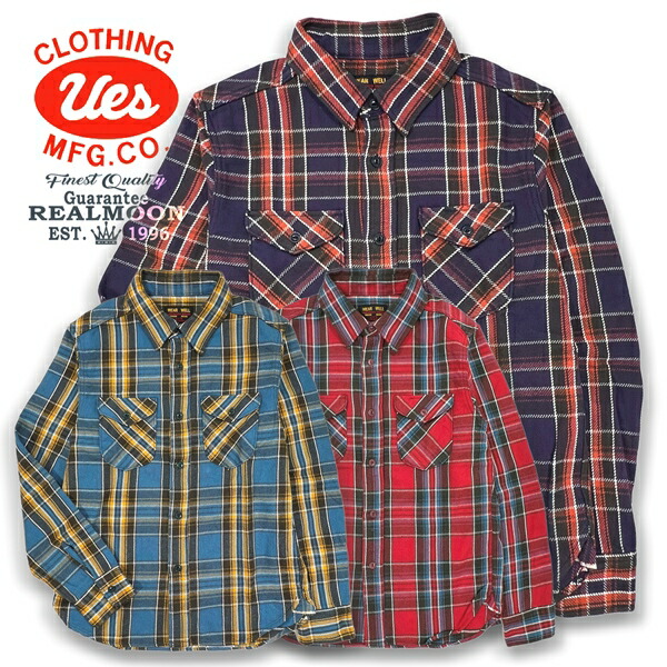 楽天市場】UES チェックネルシャツ No.502352 