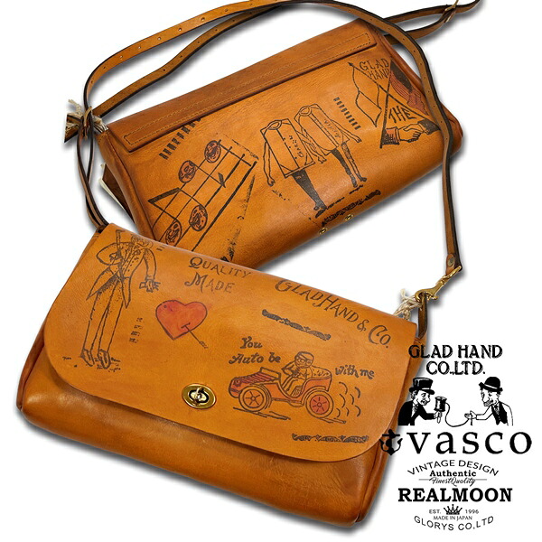 GLADHAND &times; vasco 3WAY レザークラッチバッグ No.GHA-V002 "グラッド・ポスタルズ" グラッドハンド クラッチバッグ 鞄 バッグ メンズファッション アメカジ｜リアルムーン　店