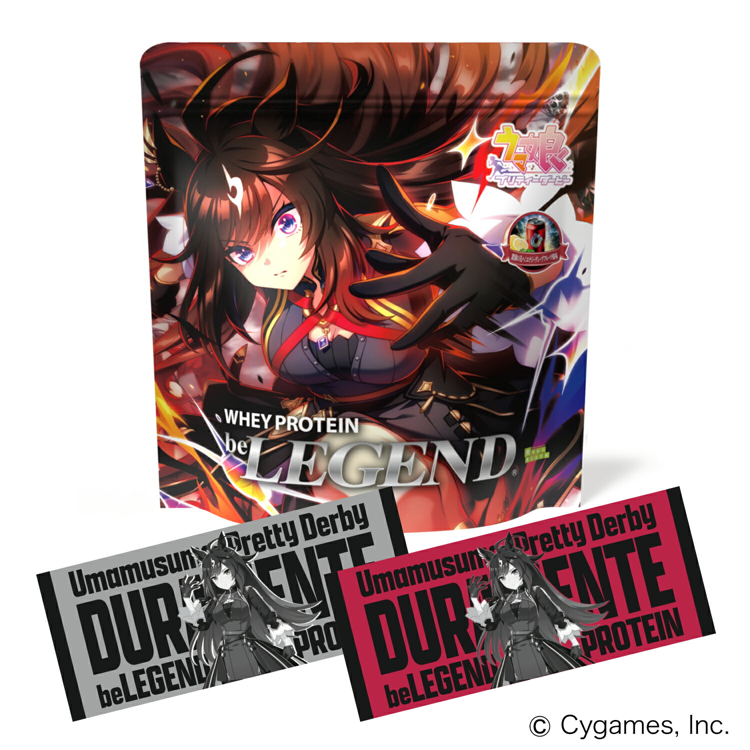 【LINE登録で最大1000円OFF】WPCプロテイン ウマ娘 プリティーダービー 鍛錬の先へ！エナジーグレープフルーツ風味【900g】 + ドゥラメンテ タオル2枚セット ビーレジェンド画像