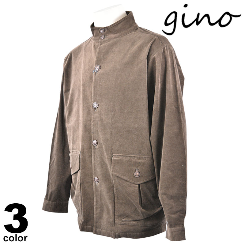 セール 30%OFF gino ジーノ 長袖 カジュアルシャツ メンズ 秋冬 無地 コットン 日本製 ロゴ 35-3205-02 21,922円