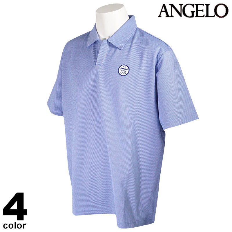 セール 30%OFF ANGELO アンジェロ 半袖 ポロシャツ メンズ 春夏 ゴルフ 無地 GOLF 吸水速乾 スポーツ ロゴ 31-2802-24