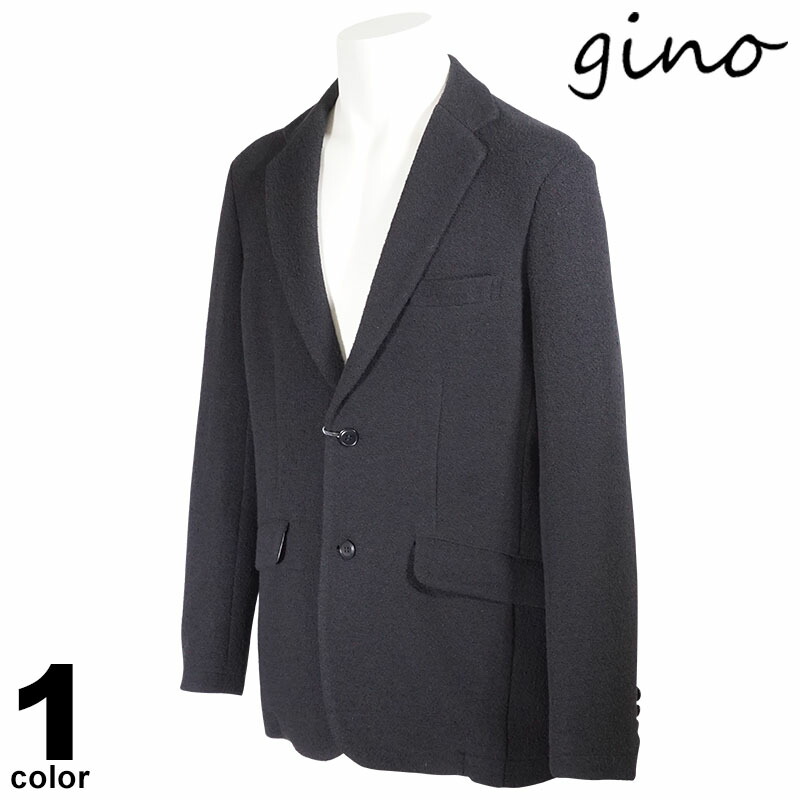 セール 30%OFF gino ジーノ テーラードジャケット メンズ 春夏 フォーマル シングル 日本製 ゴルフ 会食 ロゴ 31-4103-02