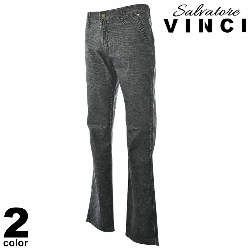 VINCI ヴィンチ ロングパンツ メンズ 2024秋冬 ノータック デニム調 パンツ ロゴ 45-5300-29 13,250円