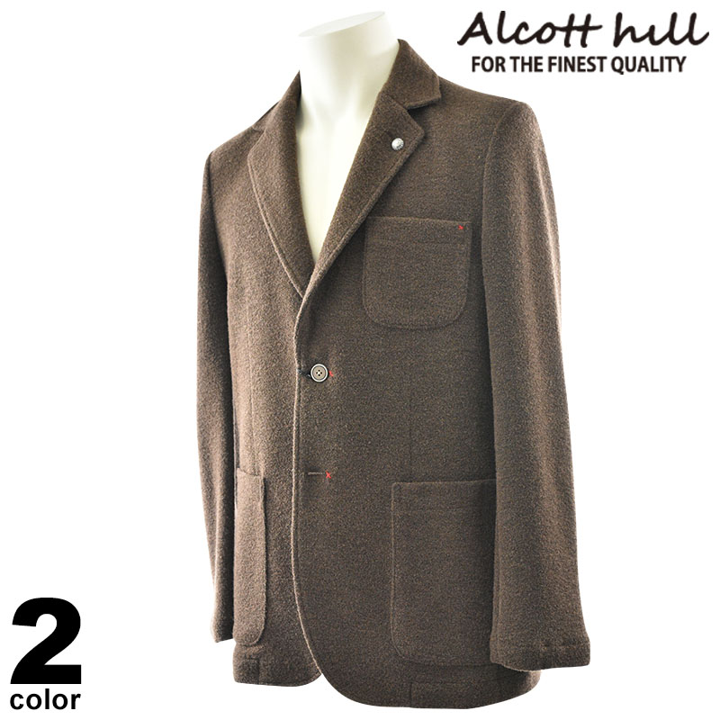 セール 30%OFF ALCOTT HILL アルコットヒル テーラージャケット メンズ 2024秋冬 ウール 刺繍 ロゴ 45-4101-10