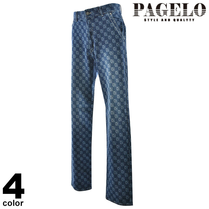 PAGELO パジェロ デニムパンツ メンズ 2024秋冬 綿混 ストレート ノータック 45-5304-07|メンズファッション リアルツリー