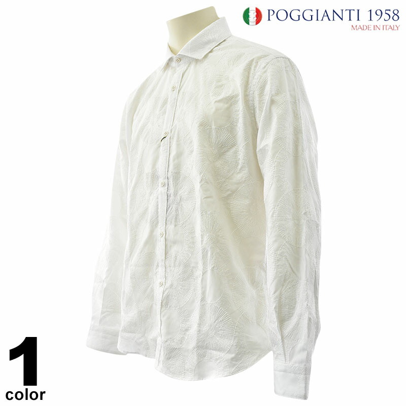セール 30%OFF POGGIANTI 1958 ポジャンティ 長袖 カジュアルシャツ メンズ 春夏 総柄 インポート イタリア製 41-1008-61 25,333円