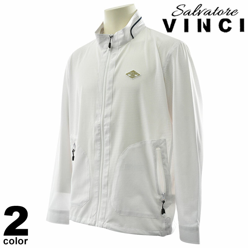 VINCI ヴィンチ 上衣 メンズ 春夏 紋章 ジップアップ 軽さ 41-3101-09