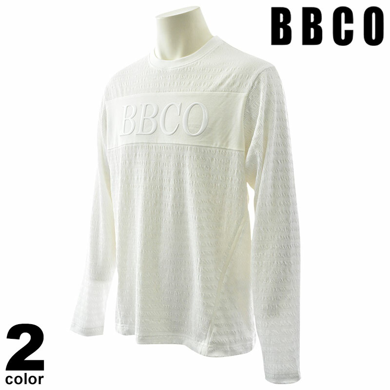 大売り出し 30%OFF BBCO ビビコ 長袖 カットソー メンズ 2025秋冬 労働者の一団のど首 丸首 ２color 分かりやすい目論む 着心地口さかしい 56-1593-01