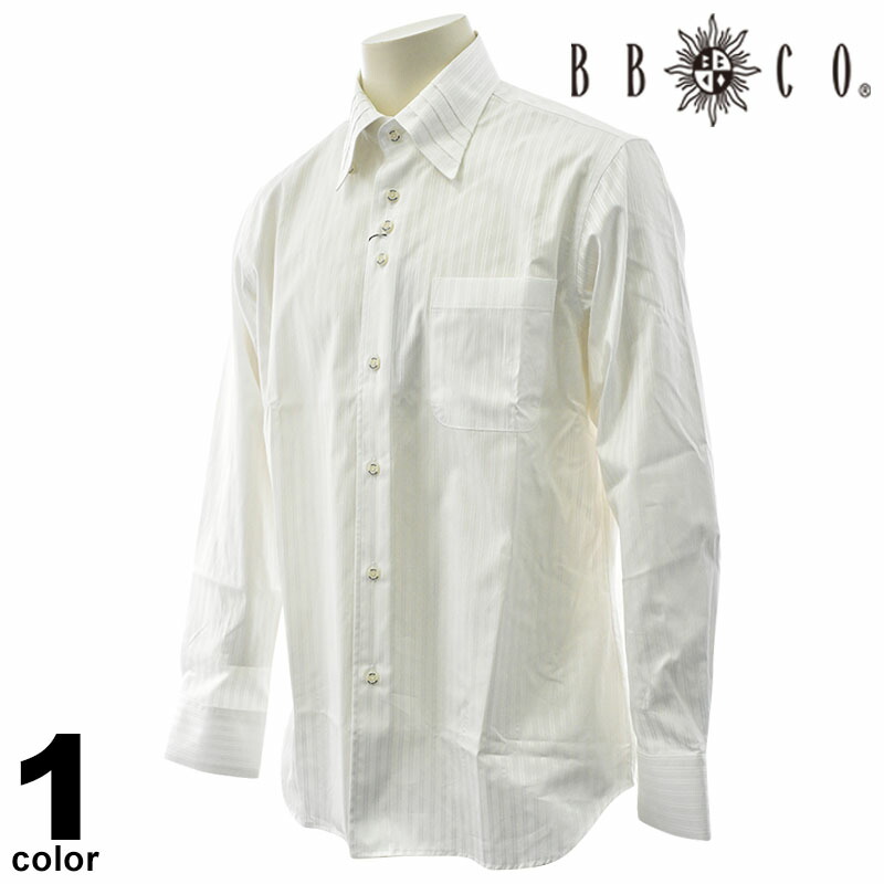 セール 30%OFF BBCO ビビコ 日本製 綿100% 刺繍シャツ 長袖 メンズ 2025春夏 大人のこだわりを纏う日本製シャツ 胸ポケット付き シャツ