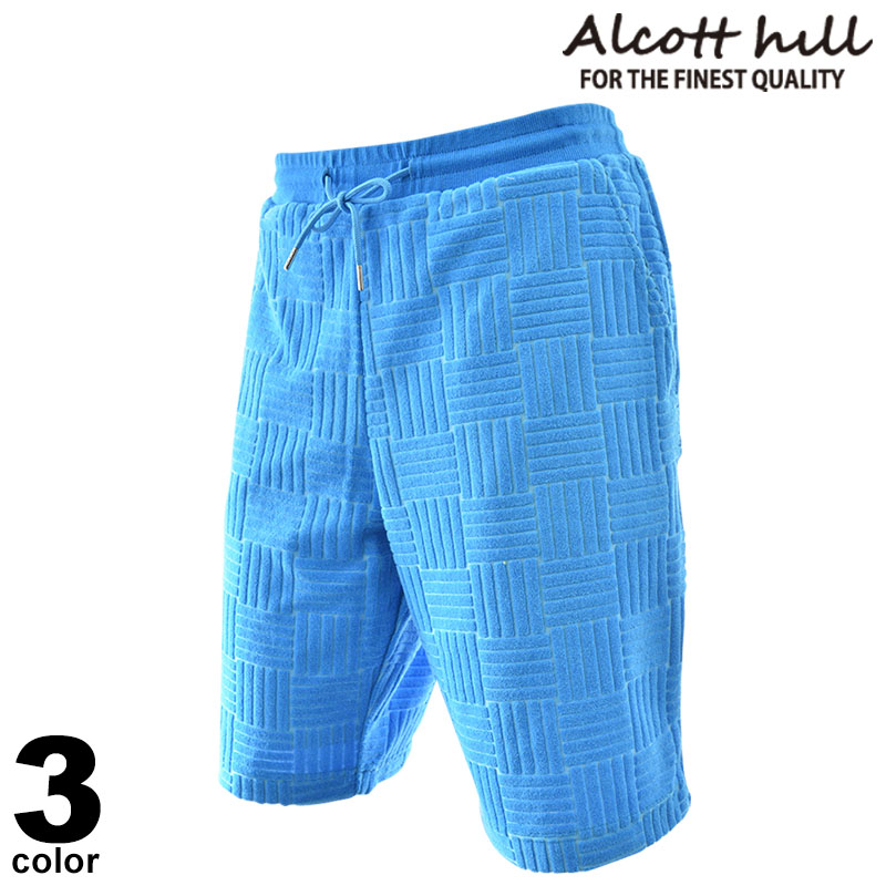 ALCOTT HILL アルコットヒル ショートパンツ メンズ 2026春夏 短パン ウエストゴム タオル地 旅行 アウトドア 62-5597-10|メンズファッション リアルツリー