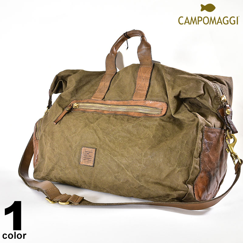 カンポマッジ CAMPOMAGGI 牛革 ボストン 秋冬 内ポケット2個 外ポケット5個 ロゴ a0-0204-38-87｜メンズファッション リアルツリー