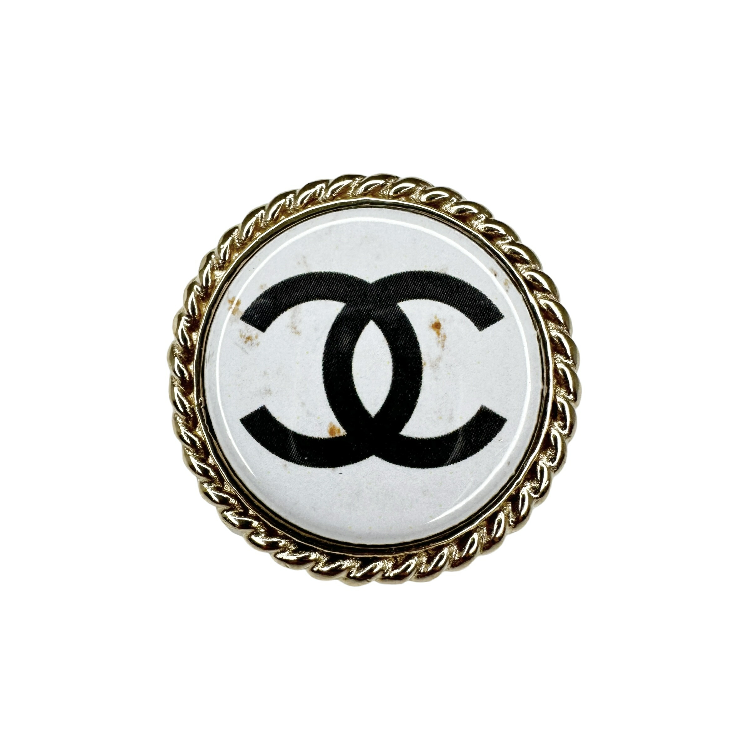 CHANEL シャネル ココマーク ブローチ ホワイト アクセサリー 13432|reanvintage
