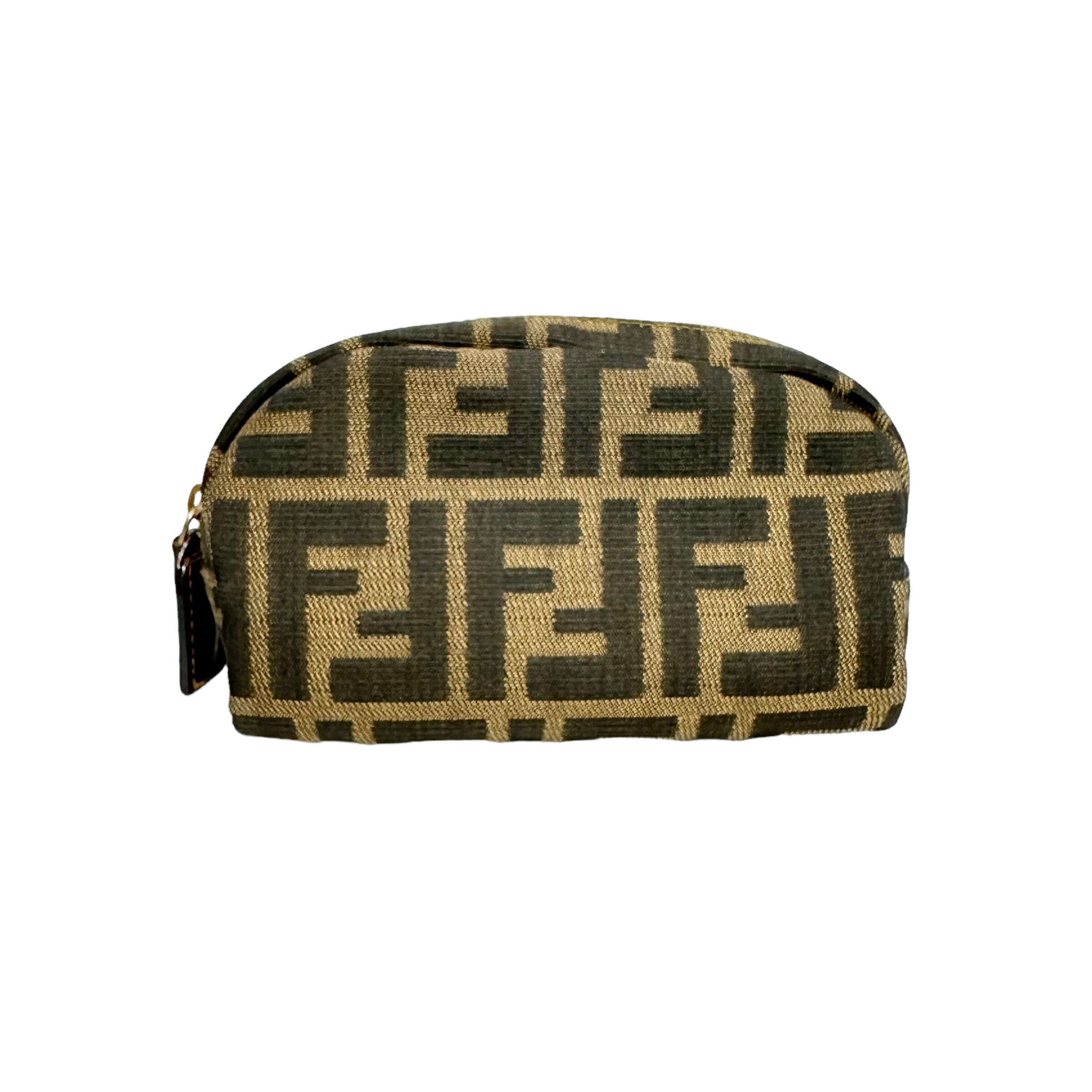 FENDI FFロゴポーチ ブラウン/ブラック Fendi FFロゴ ポーチ ブラウン/ブラック