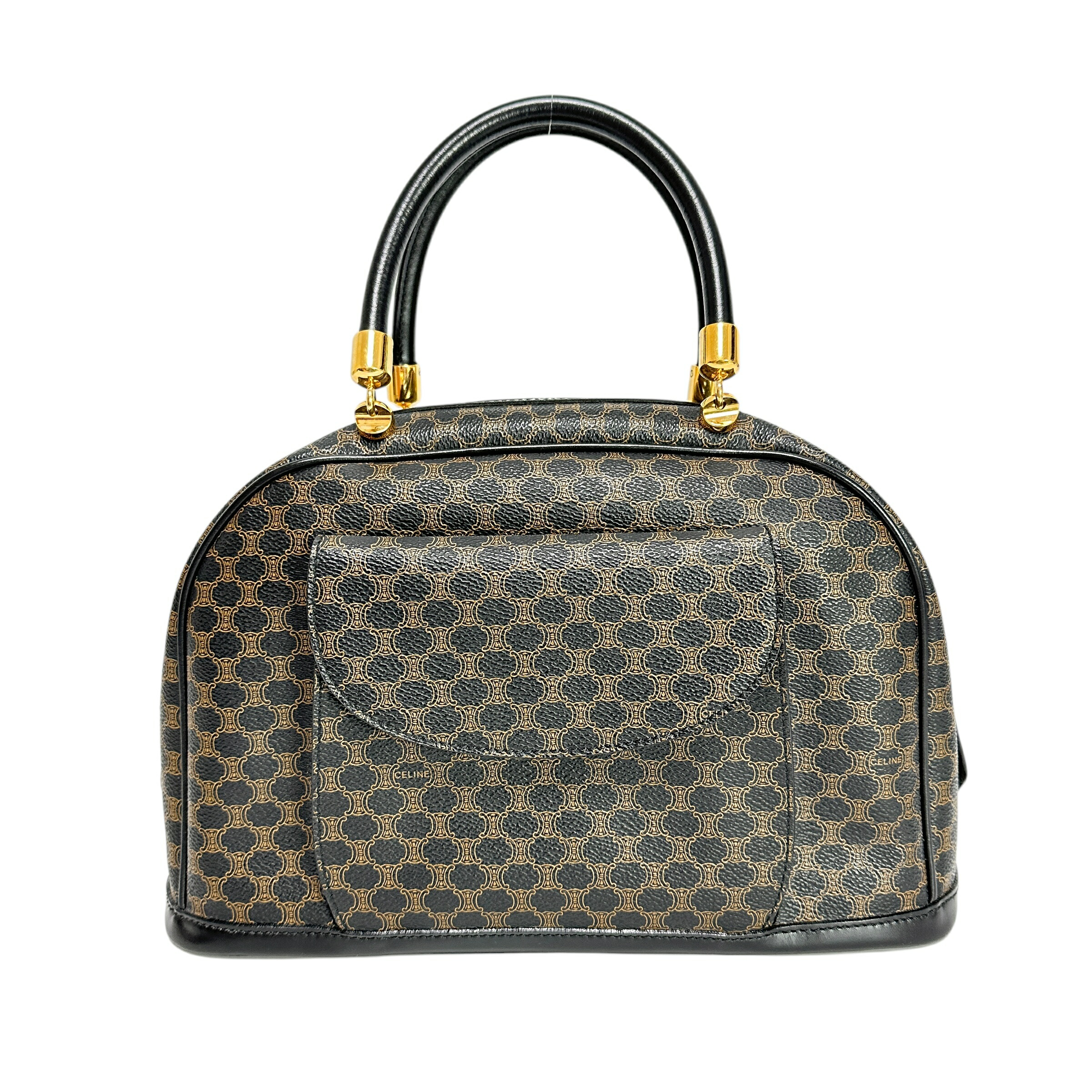 CELINE セリーヌ バッグ　マカダム総柄 CELINE/セリーヌ】マカダム総柄 トリオンフロゴ ショルダーバッグ