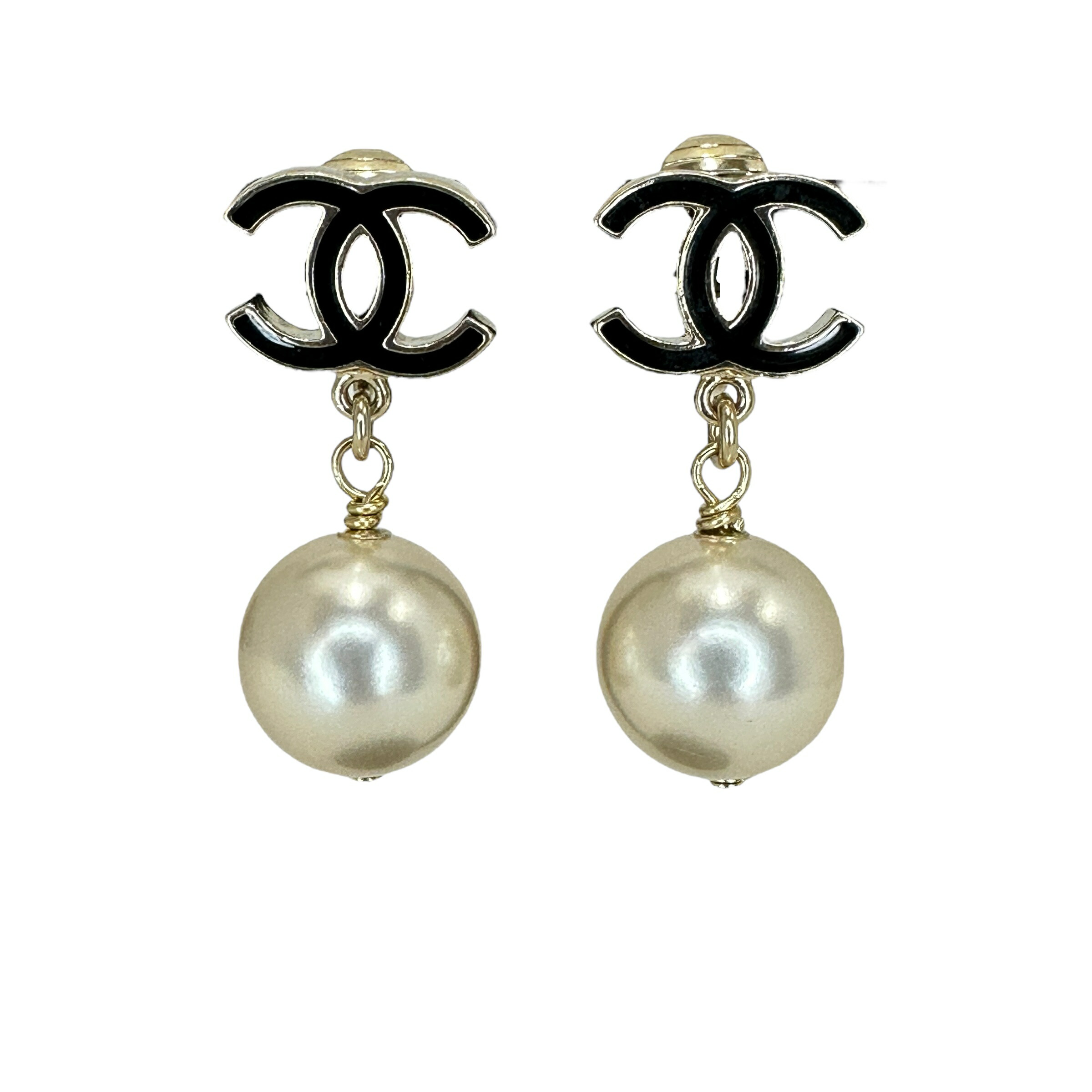CHANEL シャネル ココマーク パールイヤリング ゴールド アクセサリー 12619|reanvintage