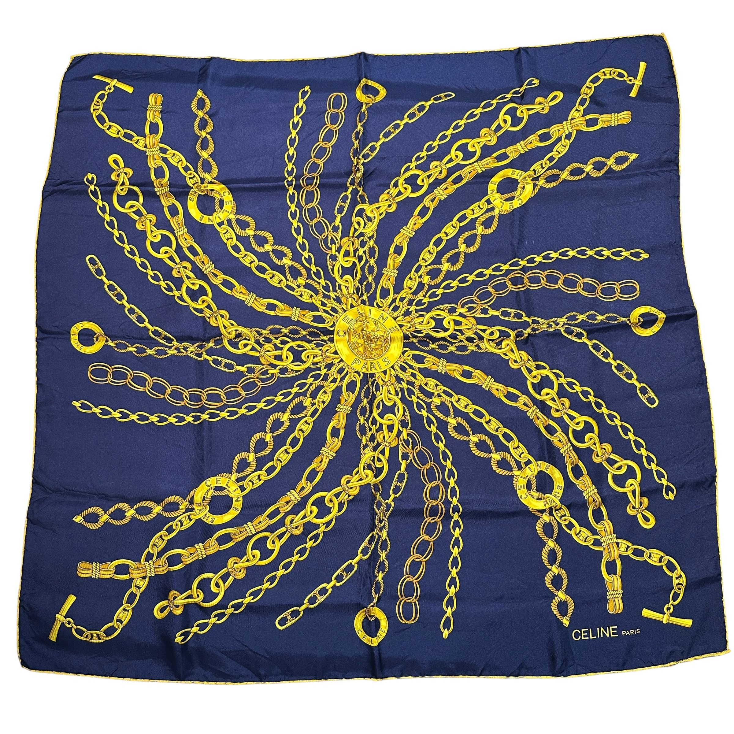 希少　CELINE セリーヌ　チュニック　トリオンフ　スカーフ柄　金ボタン CELINE Triomphe(セリーヌ トリオンフ) スカーフ(レディース
