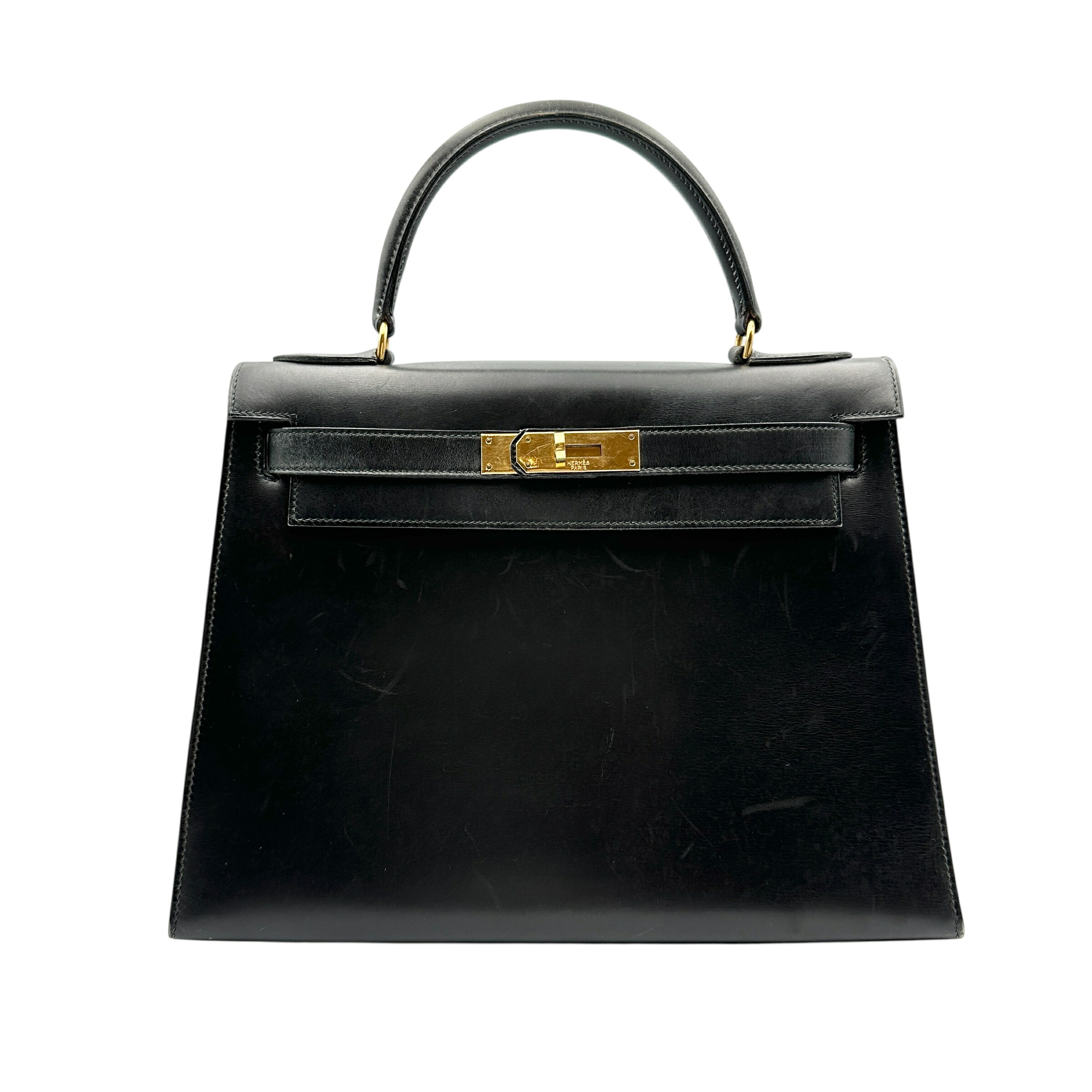 HERMES エルメス ケリー28 ボックスカーフ 21688｜reanvintage