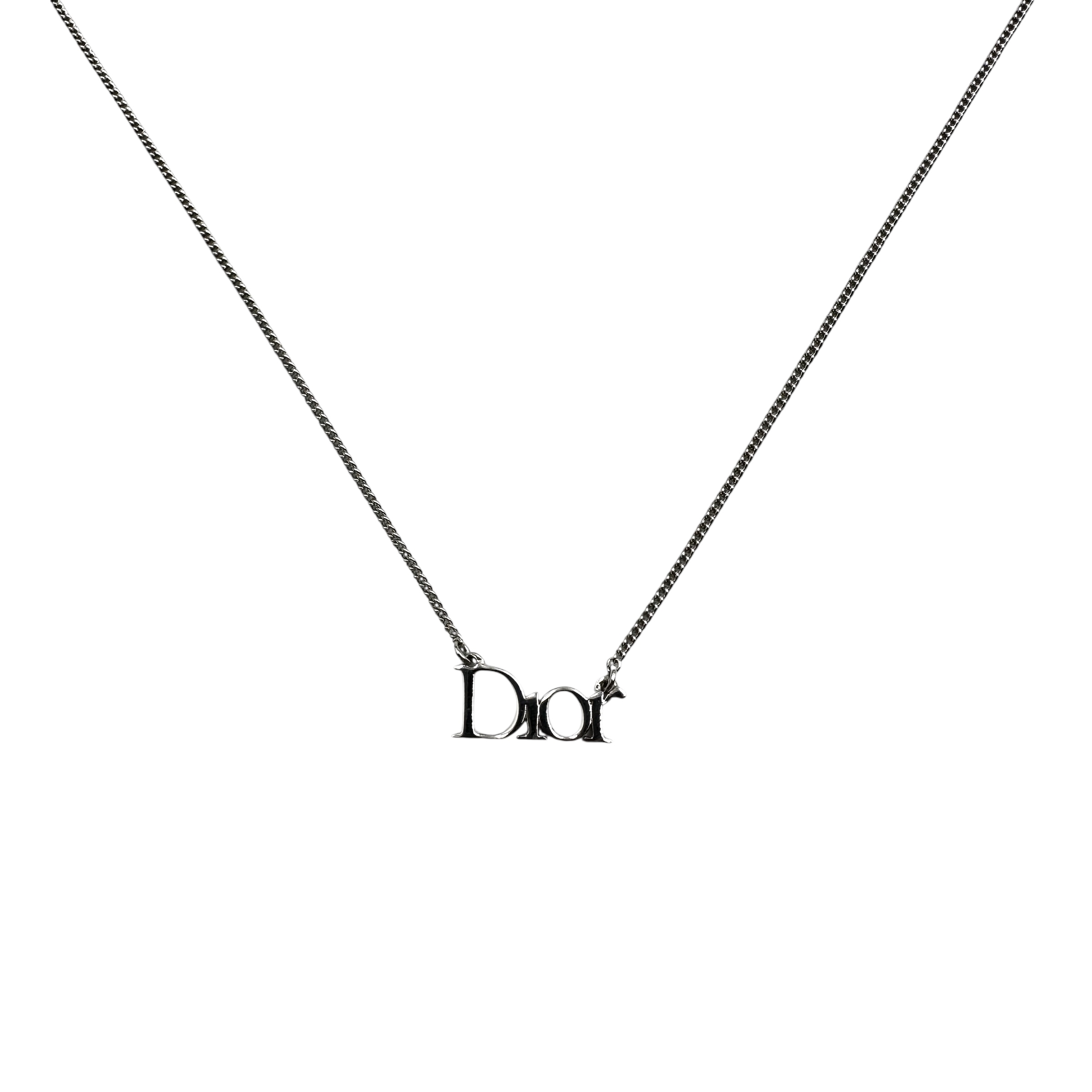 Christian Dior ディオール ネックレス ロゴ シルバー 27372｜reanvintage