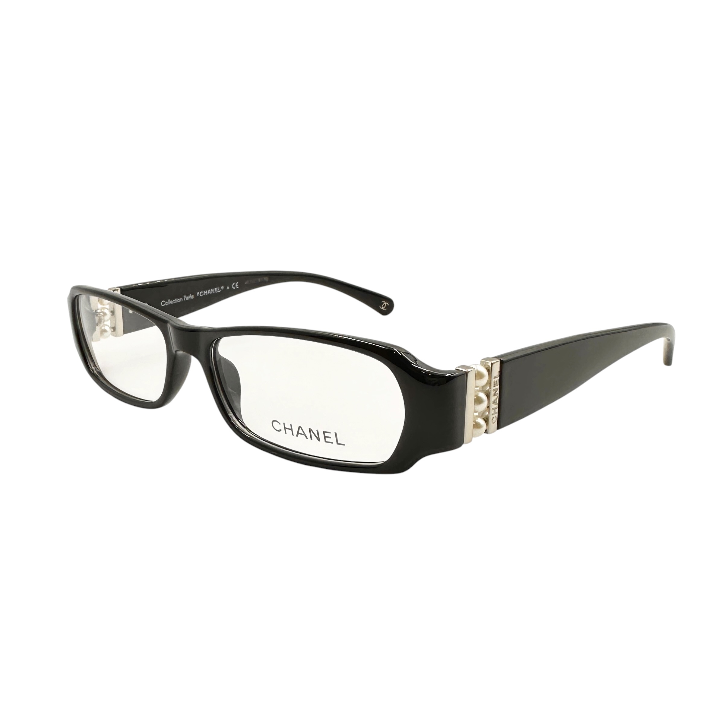 CHANEL シャネル メガネ パール ブラック 30630｜reanvintage