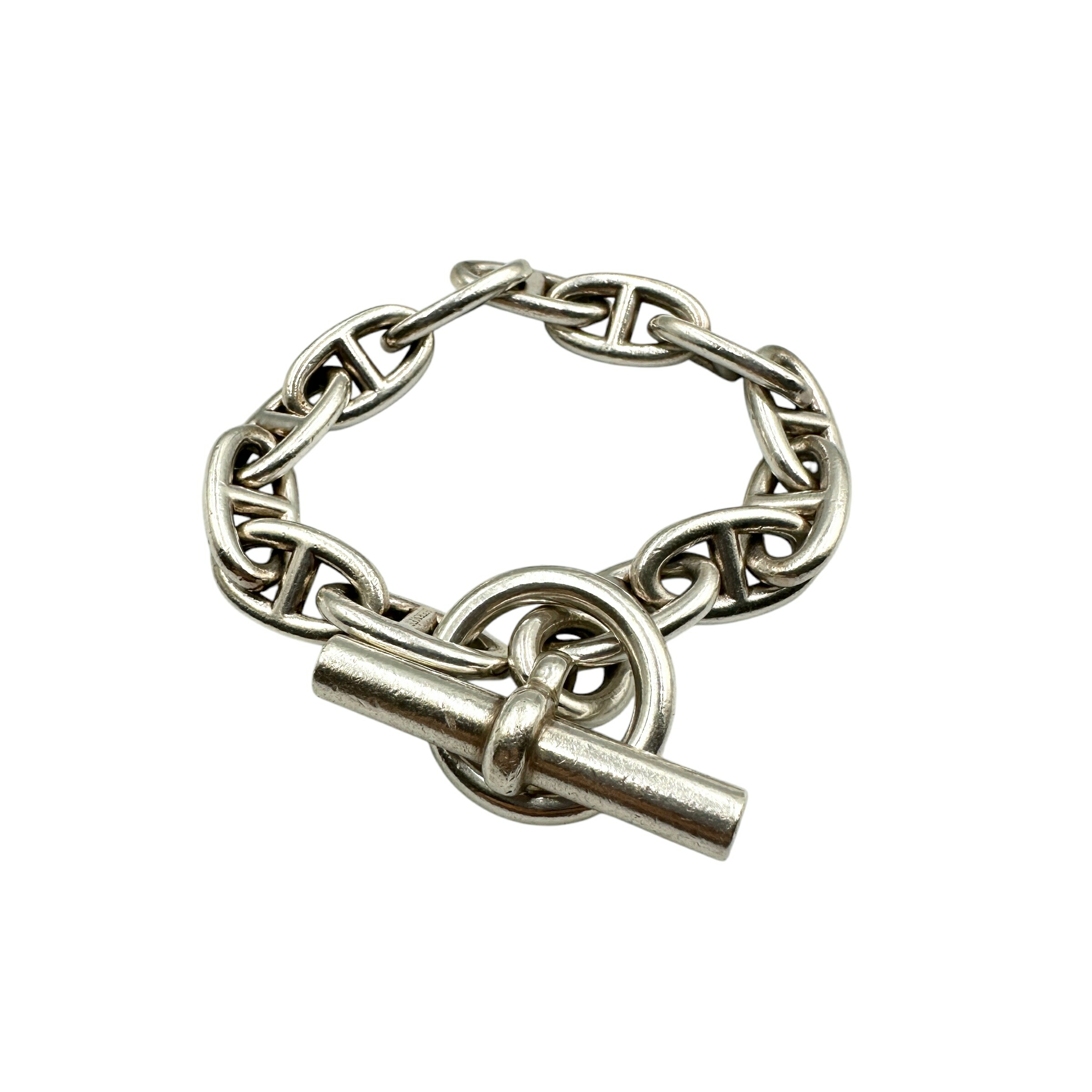 Vintage★　エルメス 　シェーヌダンクルMMシルバーブレスレット エルメス シェーヌダンクルMM ブレスレット 925 91.3g シルバー