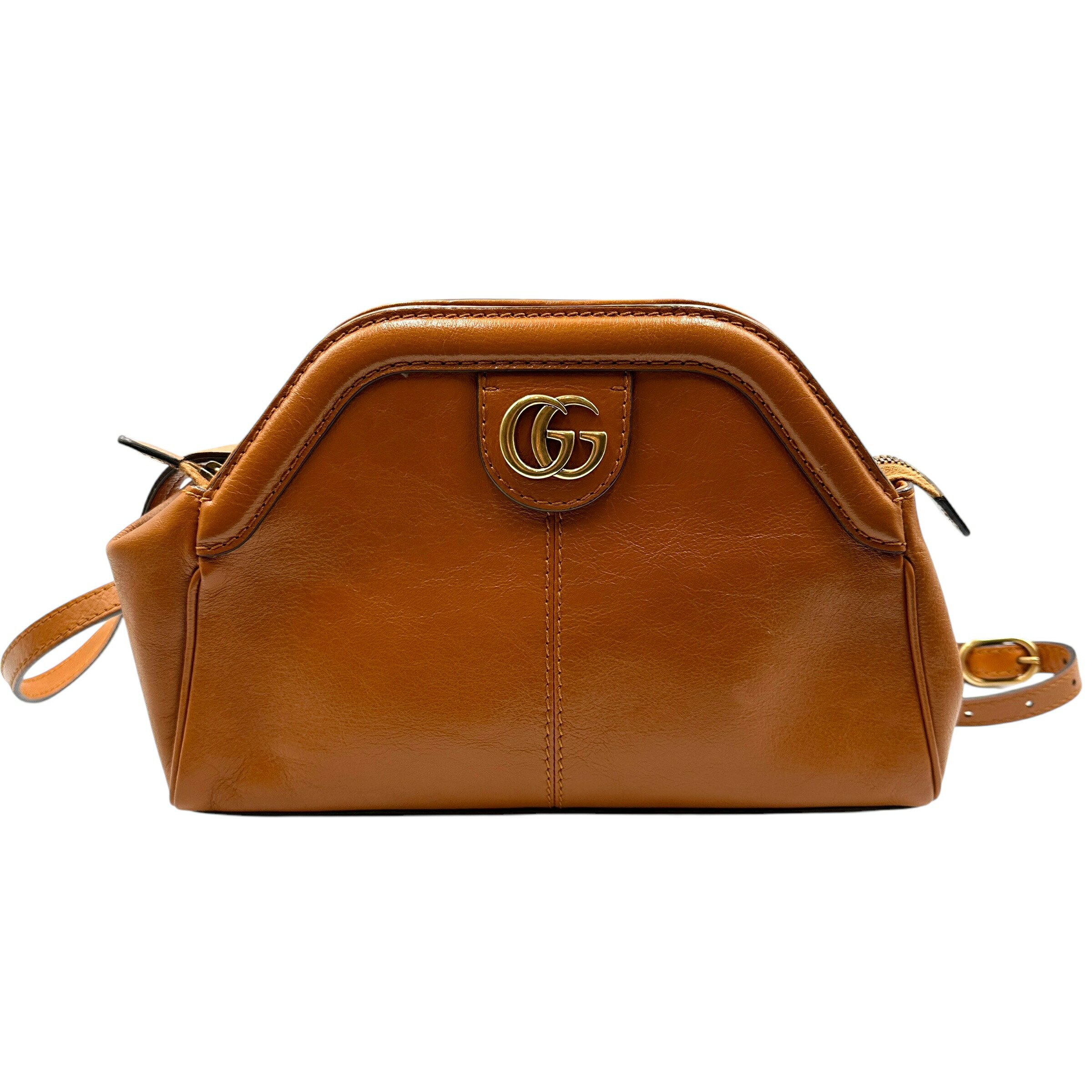 GUCCI 巾着　キャメル色レザーショルダーバッグ 楽天市場】GUCCI グッチ リベル ショルダーバッグ キャメル