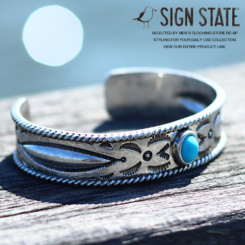 楽天市場 ネイティブターコイズバングル ブラス インディアンジュエリー 真鍮ブレスレット Sign State メンズ ユニセックス シルバー アクセサリー ブレスレット Re Ap
