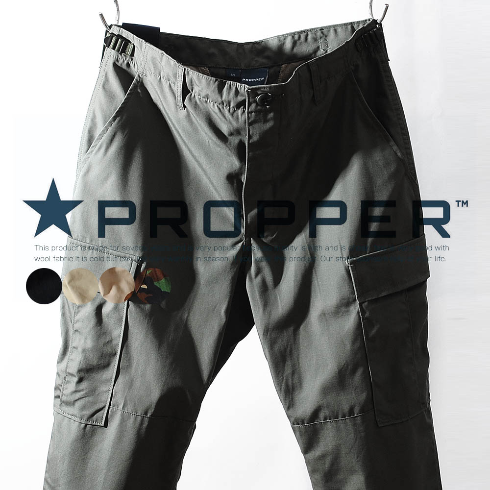 カーゴパンツ プロパー PROPPER プロッパー リップストップ BDUカーゴパンツ トラウザーパンツ 米軍 ミリタリー ワイド アメリカ メンズ sk