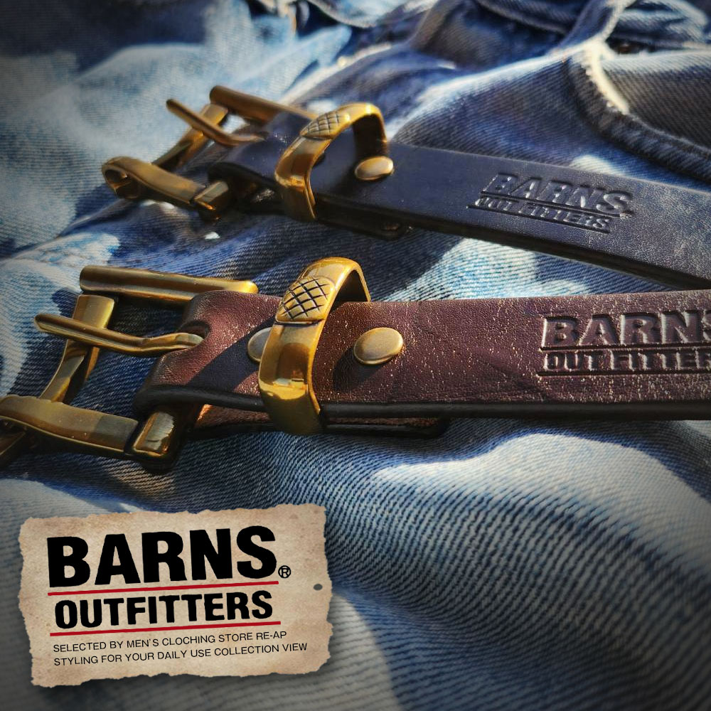 定火消し なめし革胴締め BARNS OUTFITTERS ジョージバーンズ アウトフィッターズ 日本製 栃木なめし革 フルベジタブルタンニン バックル胴締め