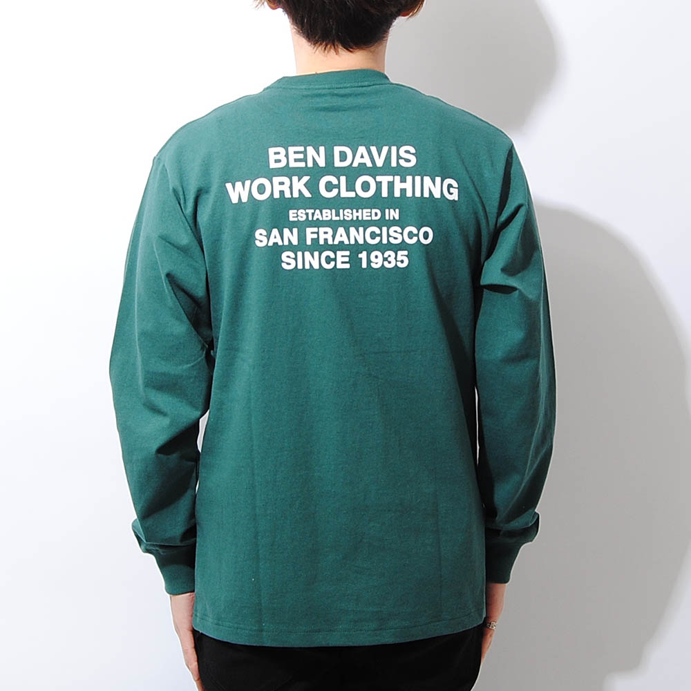 楽天市場 Ben Davis Tシャツ 長袖 ワンポイント刺繍 ベンデイビス ロンt メンズ レディース ユニセックス ブランド 綿100 大きいサイズ スポーツ カジュアル Re Ap