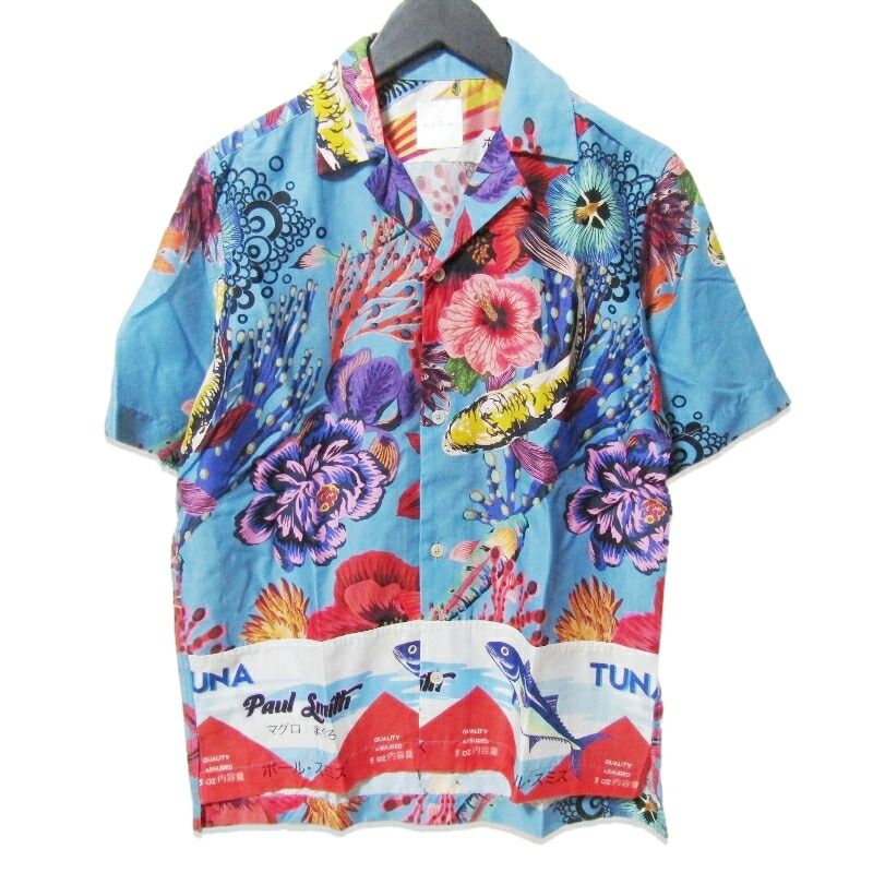 ポールスミス　Koi Hawaiian アロハシャツ ポールスミス パリコレモデル ハイビスカス 鯉 ハワイアン