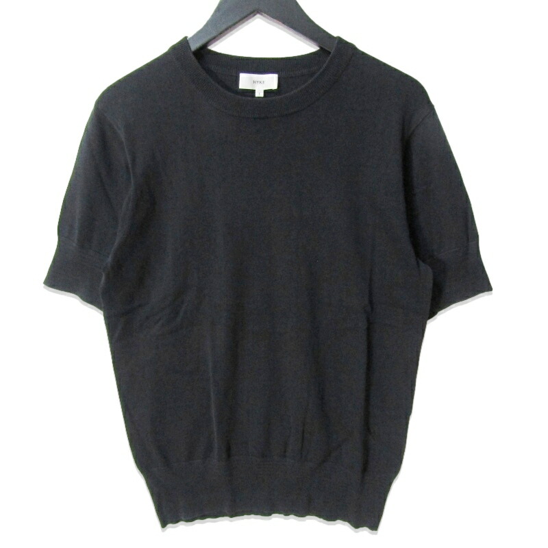 美品　HYKE カットソー　黒 HYKE（ハイク）の「＜HYKE（ハイク）＞ショートスリーブ Tシャツ
