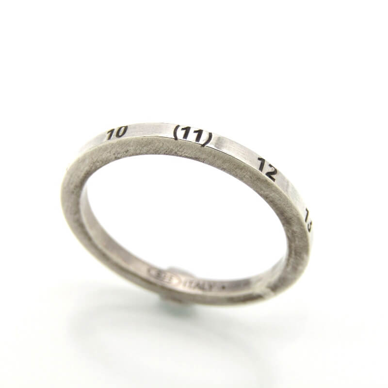 マルジェラ　ナローナンバーリング　925シルバー イタリア製 Maison Margiela-NUMBERING RING 6.5mm-Amanojak.
