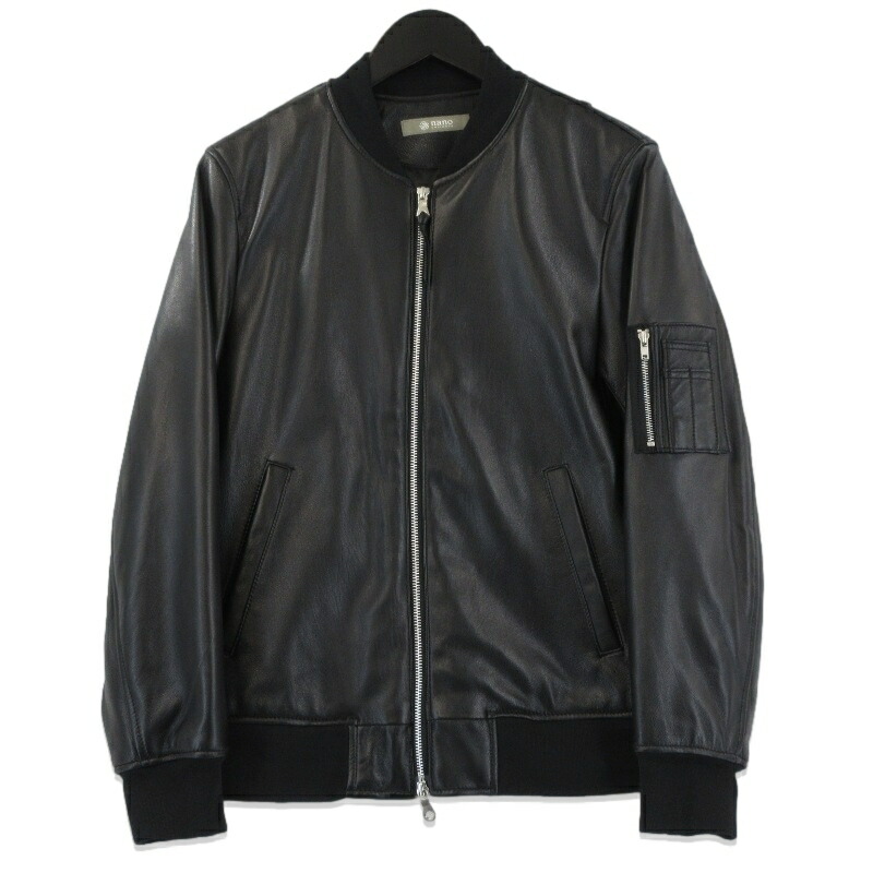 楽天市場】S【nano・universe GOAT SKIN LEATHER JACKET