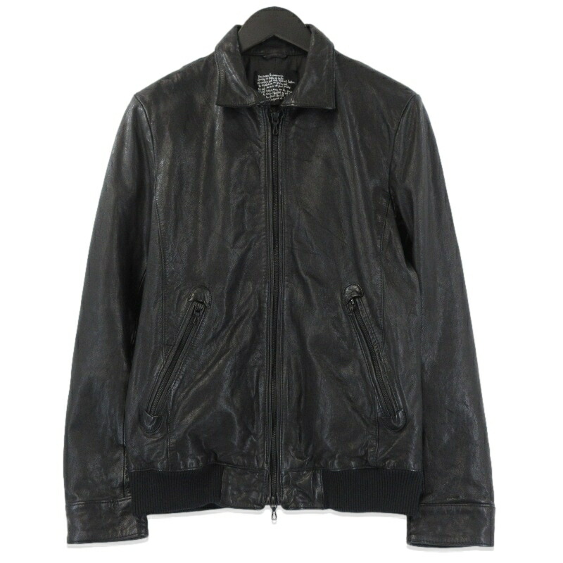 y2様 ナノユニバース シングルライダース レザージャケット 羊革 L フェイク レザー シングル ライダース ジャケット