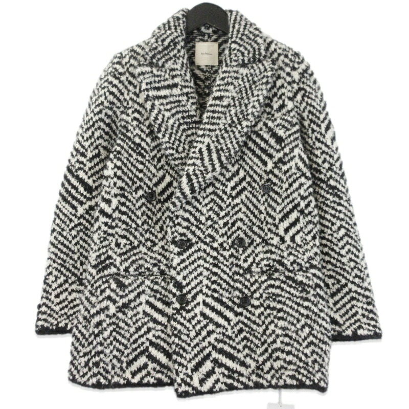 【中古】未当てはめる Kota Gushiken コウタグシケン ヘリンボーンジャケット 24AW KGAW24-K01 Hand Drawn White Black 1 下げ札付き添い人 Herringbone Double Waist Jacket レディース 日本製   70017101