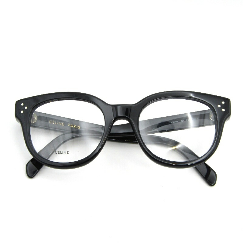 【中古】未使用 CELINE セリーヌ メガネフレーム CL50109I イタリア製 001 ブラック スクエア/ボストン USフィット スタンダードフィット メガネ 眼鏡 サングラス 54000156