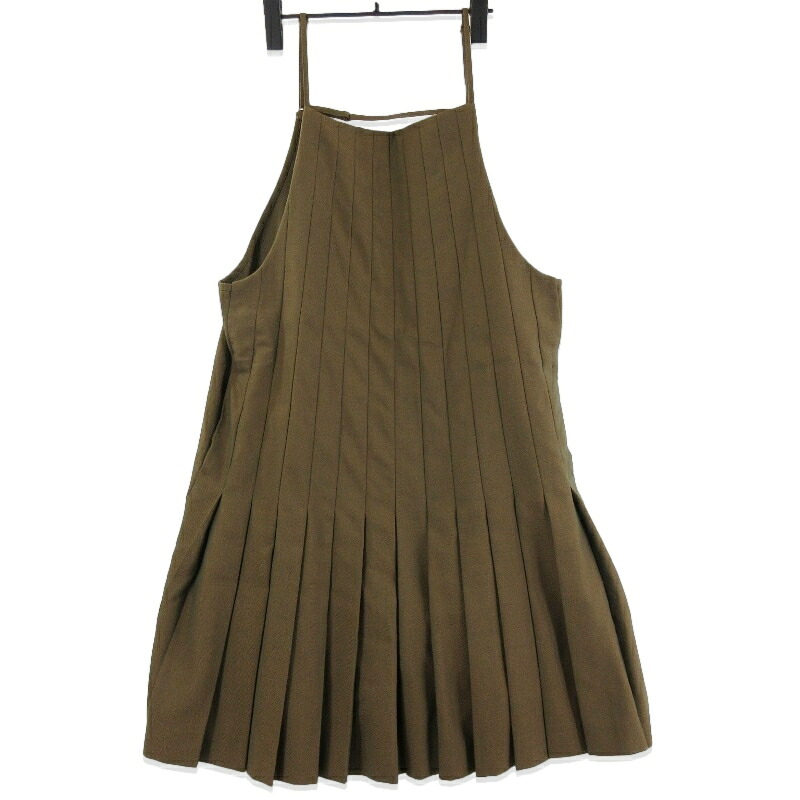 【中古】美品 rhodolirion ロドリリオン Apron Pleats Dress Gabardine QT1008 前垂れ 筋目 お召しもの 衣装 tan O/Sレディース レディース71014355