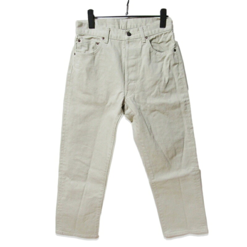 【中古】ANATOMICA アナトミカ ストレートパンツ 11618 B DRILL STONE 530-581-20 ドリルツイル 5ポケットパンツ アイボリー 30テーラード 日本製メンズ 27112171