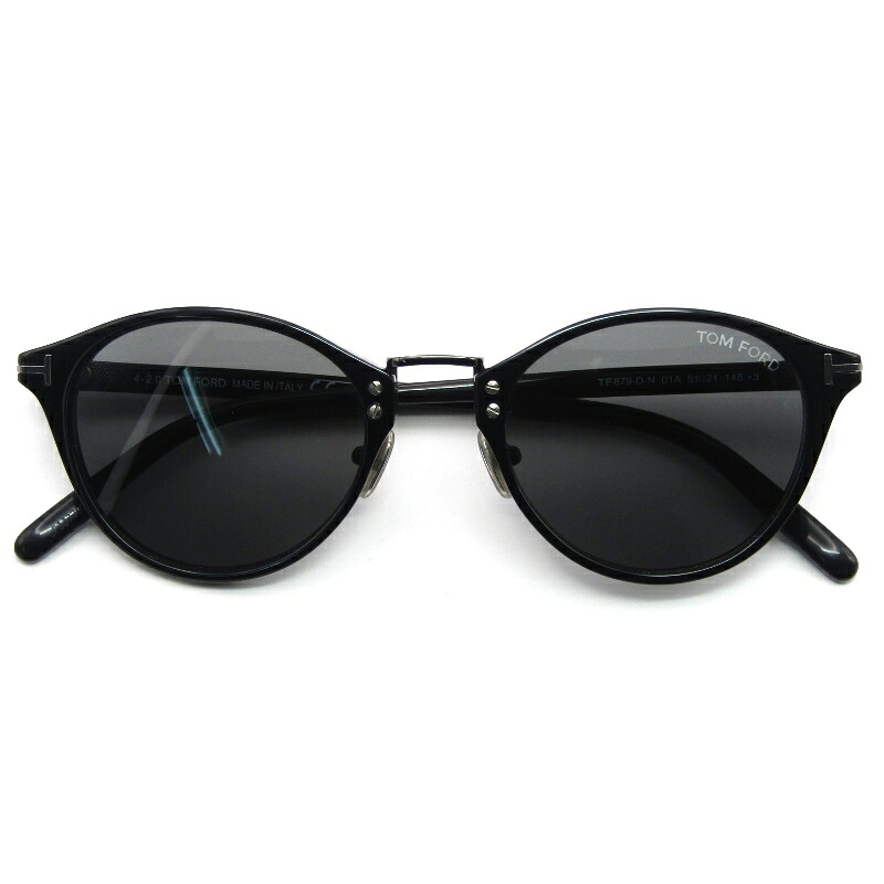 【中古】美品 TOM FORD トムフォード サングラス TF879-D-N イタリア製 ボストン 日本企画 コンビ 01A ブラックグレー メガネ 眼鏡 サングラス 61004437