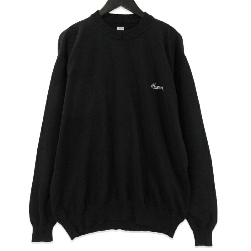 【中古】SEQUEL シークエル クルーネックニット SQ-24SS-KN-01 KNIT CREW NECK ロゴ刺繍 ブラック 黒 XLメンズ 71014593｜ＣＬＡＳＳＩＣ