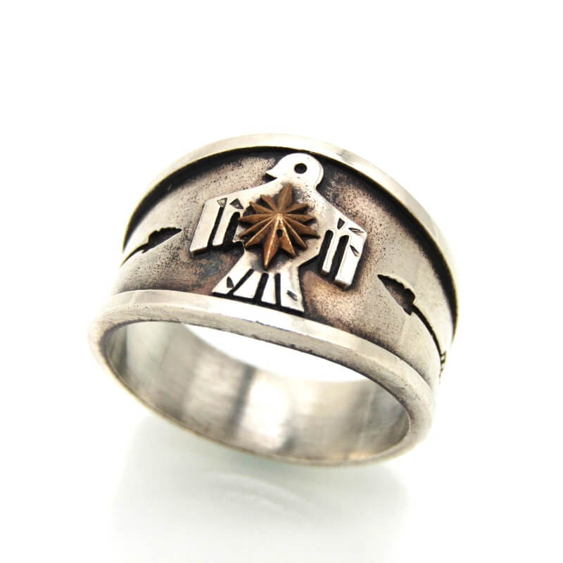 SAAD サード 太陽神 唐草 サン シンボル リング 指輪 8号 SV