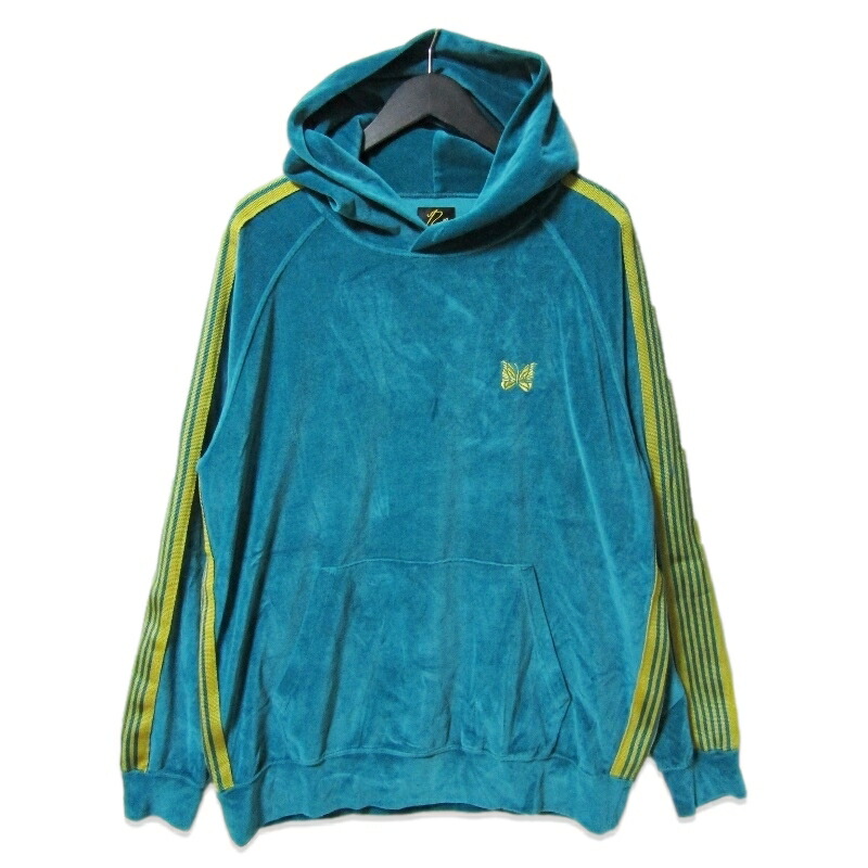 楽天市場】M【Needles Velour Popover Track Hoody Blue Grey MR292